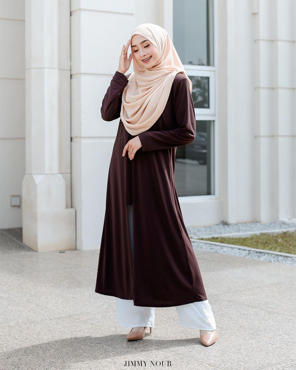 blouse cardigan muslimah